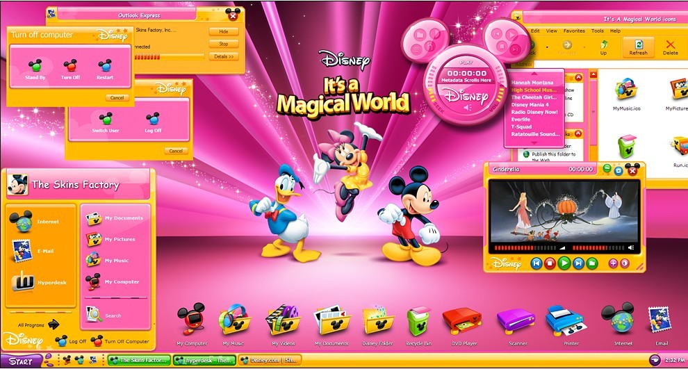 Hyperdesk Disney`S It`S A Magical World Theme For